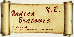 Nadica Bratović vizit kartica